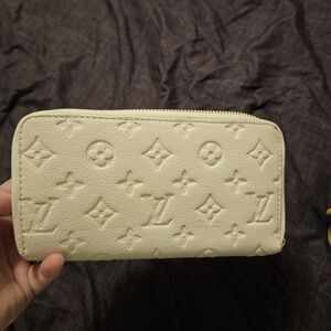 Elegant Inspired Cream Monogram Wallet